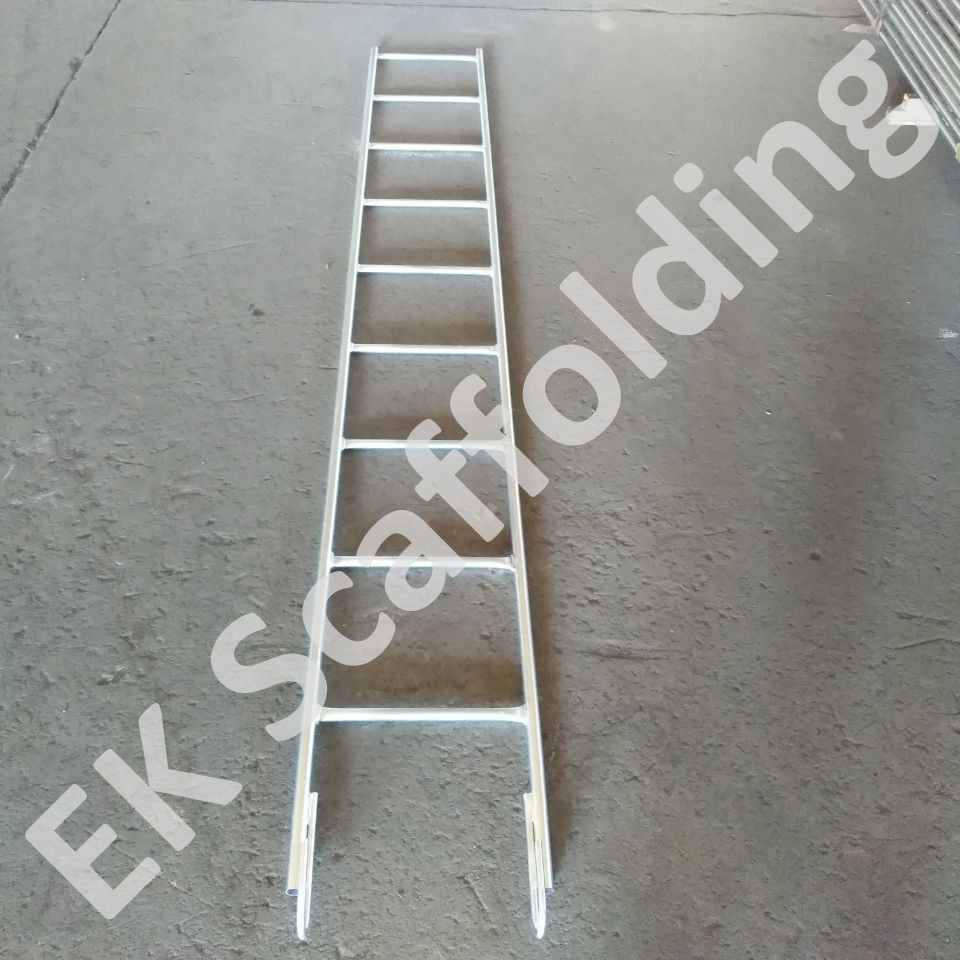 Andamio galvanizado escalera de mono de acero recta con gancho