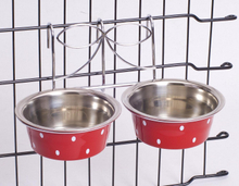 Stainless Steel Pet Feeder Dog Bowl Color Painting
