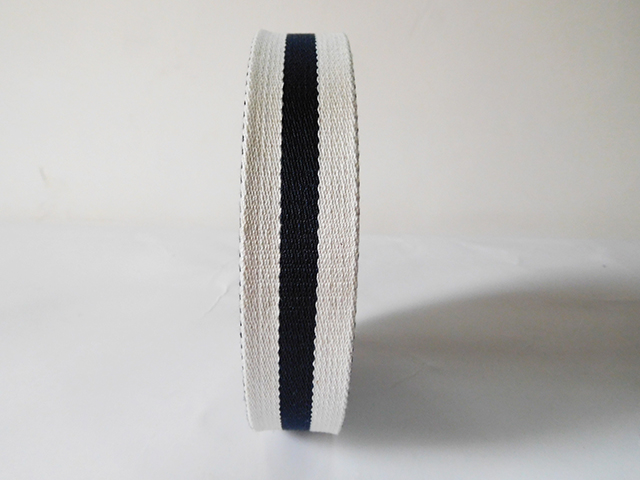 white&black polyester cotton webbing for belts