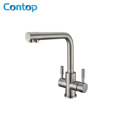 304 Stainless Steel Solid Body Hot And Cold Water And Drinking Water Kitchen Faucet