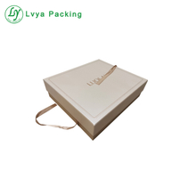 Custom logo beautiful design rigid cardboard paper embossing golden stamping jewelry gift box 