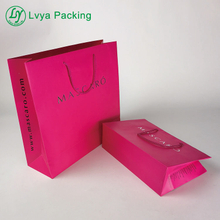 Custom Printed Your Own Logo Cardboard Golden Stamping Gift Shopping Paper Bag With Handles