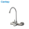 304 Stainless Steel Solid Body Hot And Cold in Wall Kitchen Faucet