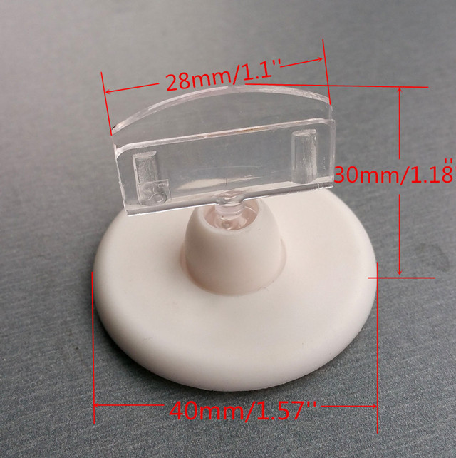 C036S POP Plastic Round Base Dia.40mm Price Tag Sign Card Holder Paper Display Hanging Clips Stand In White For Retail Store Promotion Good Quality