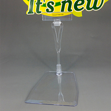 C025 Clear POP Plastic Detachable Price Tag Sign Card Holder Paper Display Promotion Advertising Clips Stand H125mm In Retail Store Good Quality