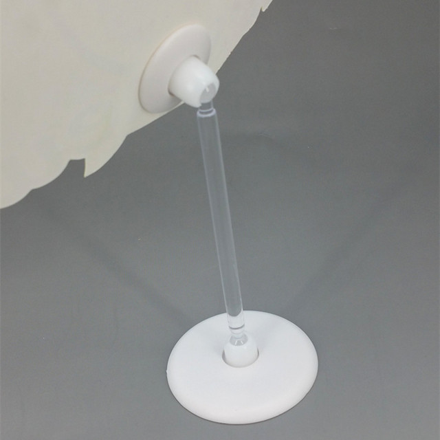 C039 POP Plastic Two Round Base Price Tag Sign Card Holder Paper Display Promotion Hanging Clips Stand In White For Retail Store Advertising Good Quality