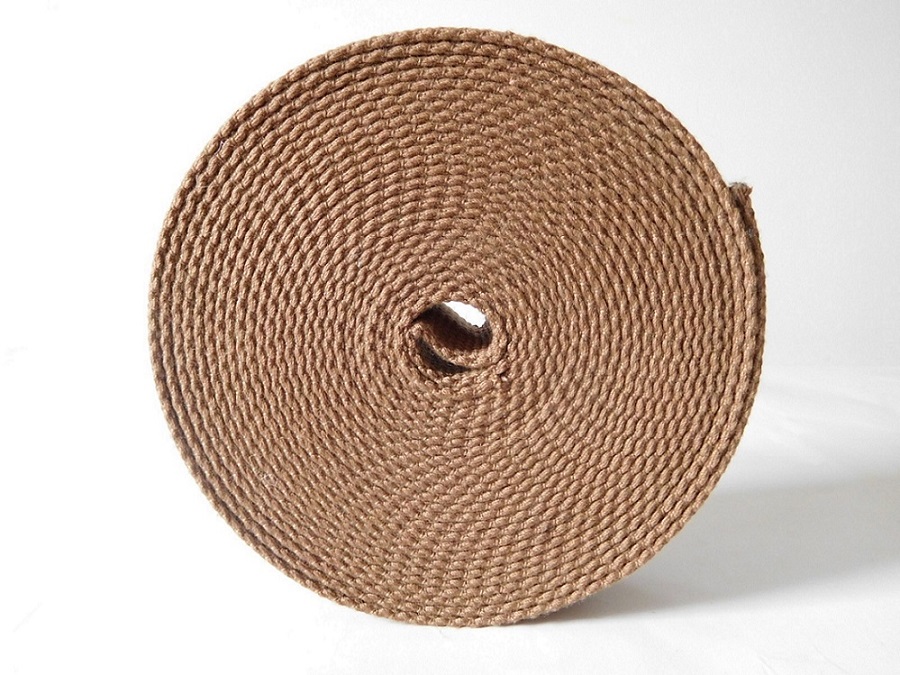 37mm brown Cotton webbing for garment and belt