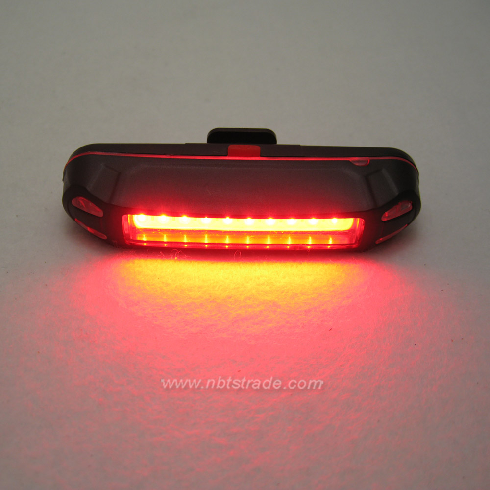 Six Function USB Rechargeable High Bright COB Bicycle Tail Light