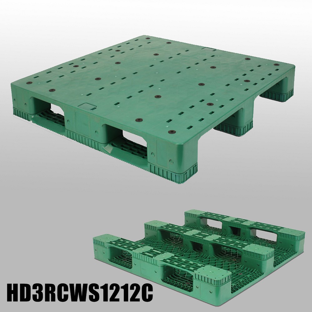 HD3RCWS1212C 1200 * 1200 * 150 mm 3 palés de plástico de plataforma cerrada
