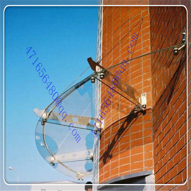 blue polycarbonate solid awning