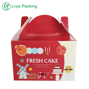 Customized Fancy Sample Design Cardboard Paper Shopping Cake Gift Packaging Box For Taking Away Food