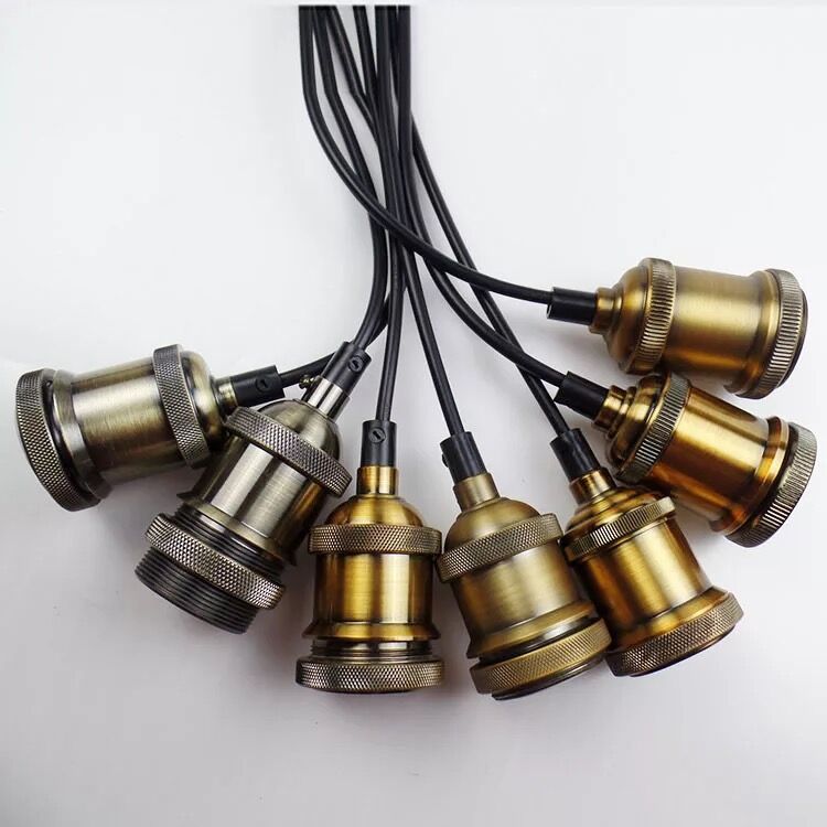 Industrial Loft Edison Glass Bulb Pendant Lamp Socket Aluminum Industrial Loft Edison Glass Bulb Pendant Lamp Socket Aluminum Holder