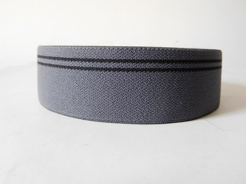 35mm dark grey spandex webbing for garment&accessories