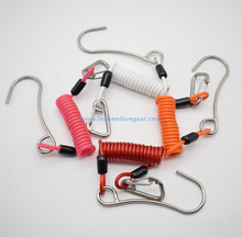 316 SS Reef Single Hook with Spiral Coil Lanyard