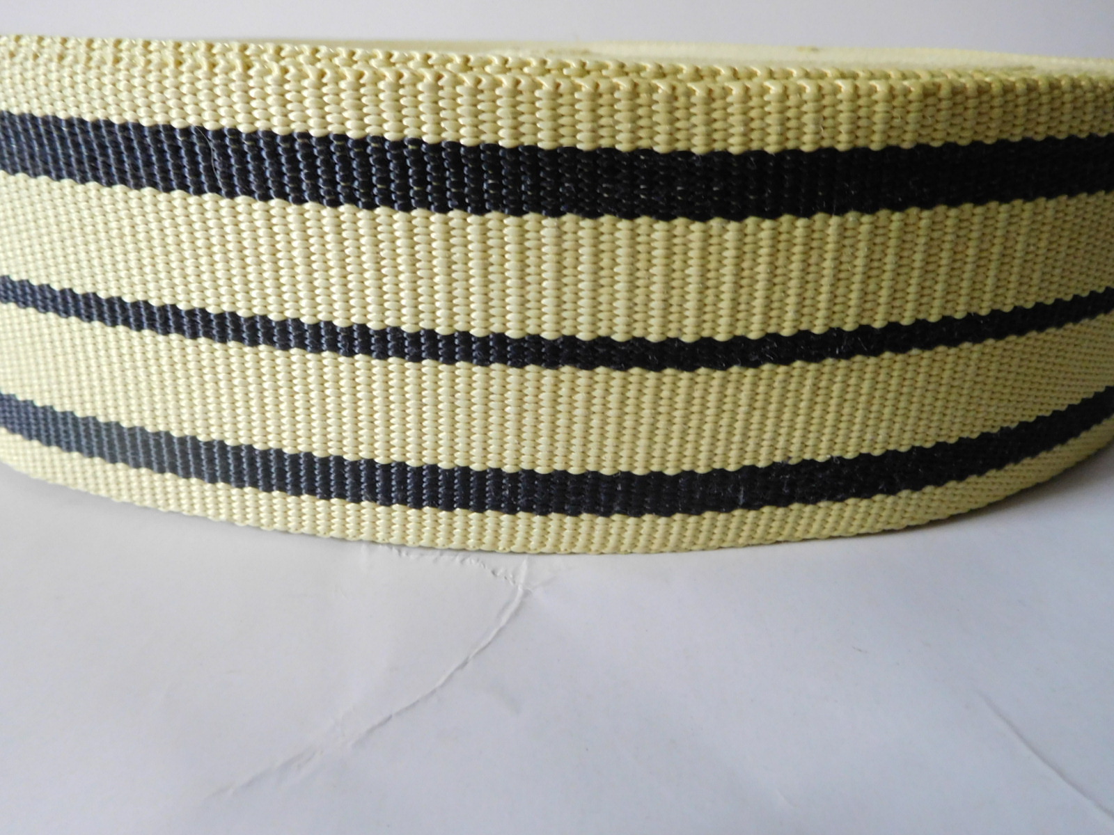 High strong black&yellow kevlar webbing for fire safety 