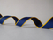 25mm blue&yellow secondary color polyester webbing for dog belt