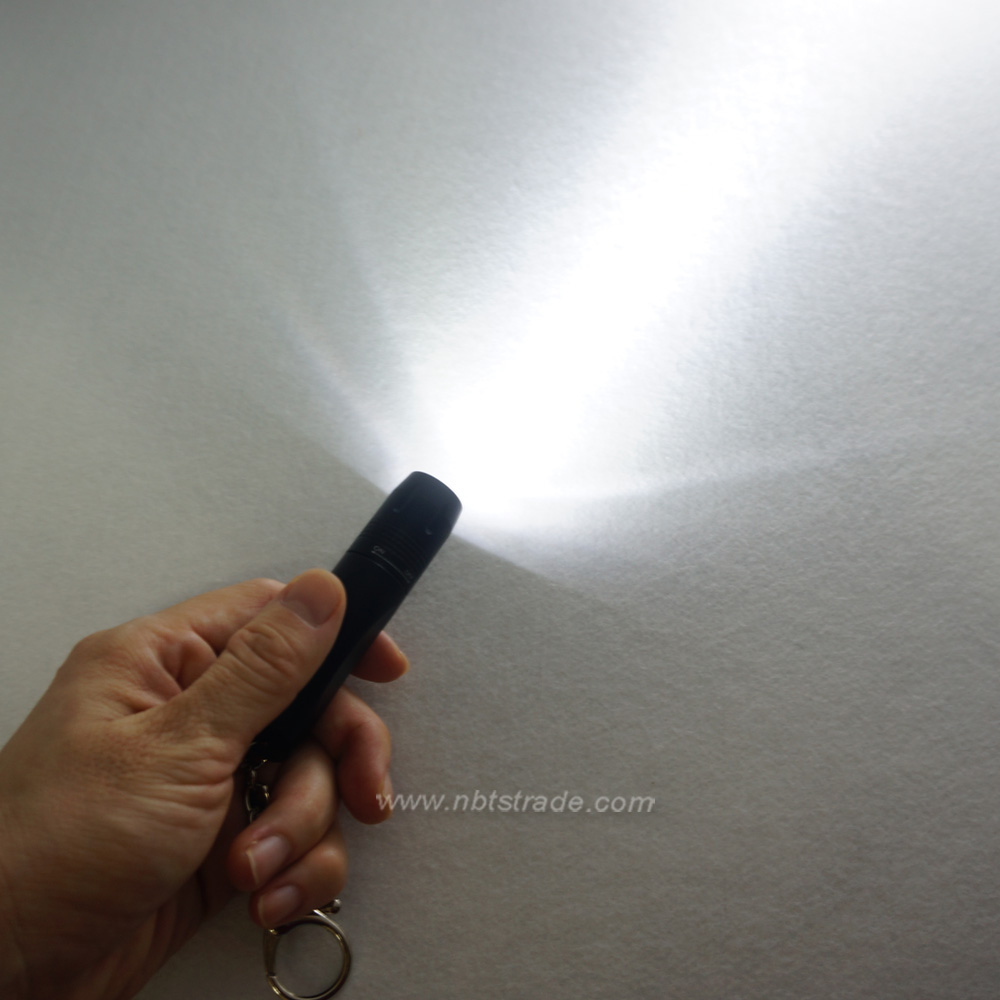  Small Size 200 Lumen Powerful LED Flashlight with Keychain 