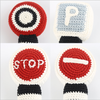 Hand Knitted traffic sign