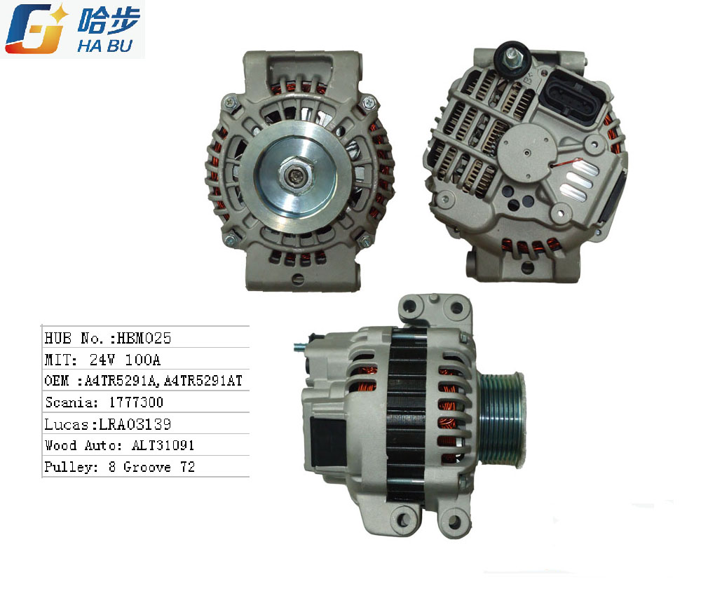 SCANIA alternator for A004TR5291 24V90A