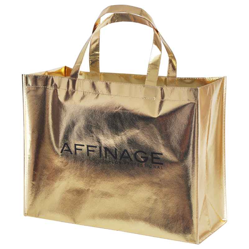 shopping bag gold