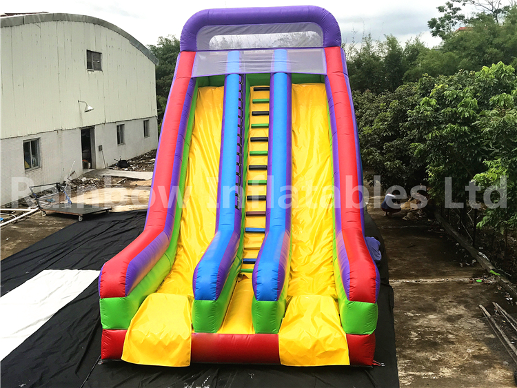 RB6016（9x7x4m） Inflatables Colorful double Slide For Kids