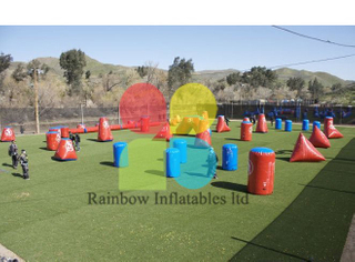 RB50031（customized）Inflatable giant outdoor paintball bunkers for sale