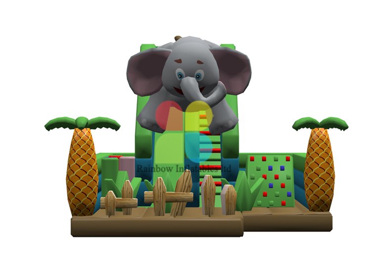 RB04151（7.9x8.3x5.8m）Inflatable Elephant them funcity with slide new design for sale