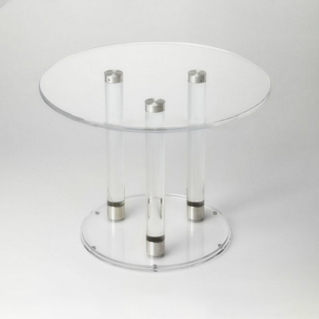 Small Round Table Acrylic Coffee Salon Room Console