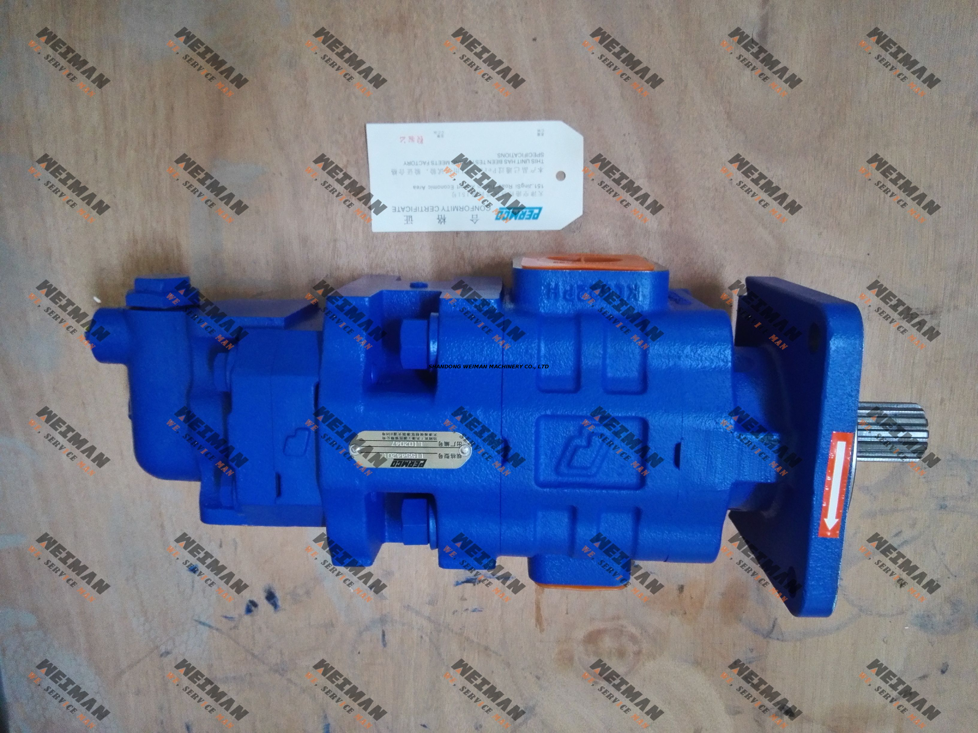 ZL50G wheel loader spare parts CBGJ2063L01 1155442011 803004128 PB4860-100 P124-10Y030 hydraulic double pump