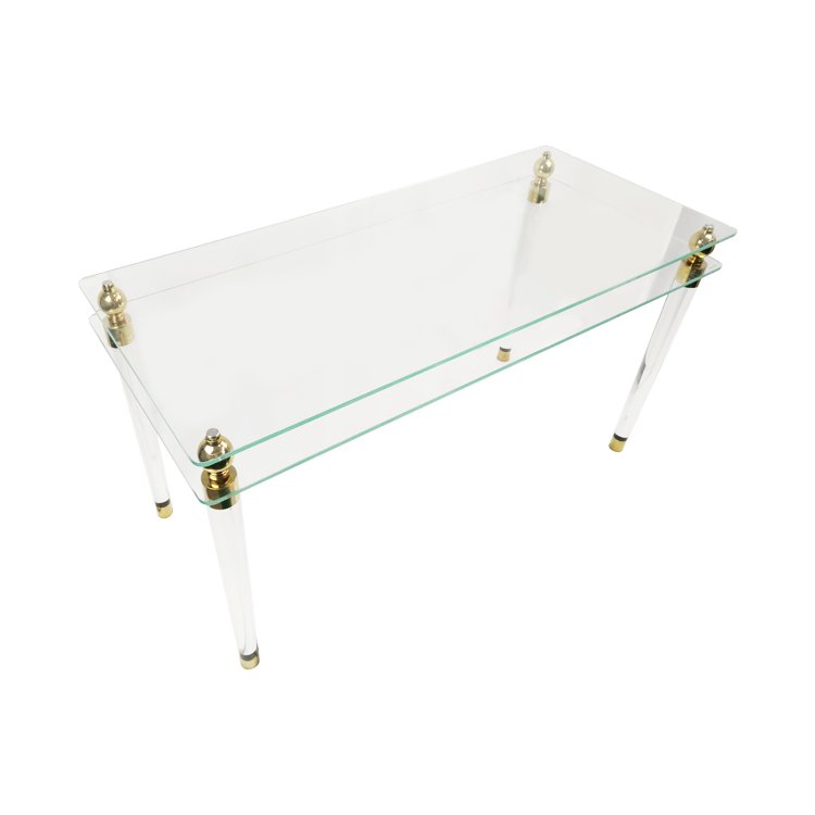 Clear Acrylic Furniture Legs Dining Table With Double Glass Top On Dongguan Jingfumei S Co Ltd - Glass Top Coffee Table With Acrylic Legs Clear Acrylic Furniture Legs Dining Table With Double Glass Top On Dongguan Jingfumei S Co Ltd - Glass Top Coffee Table With Acrylic Legs