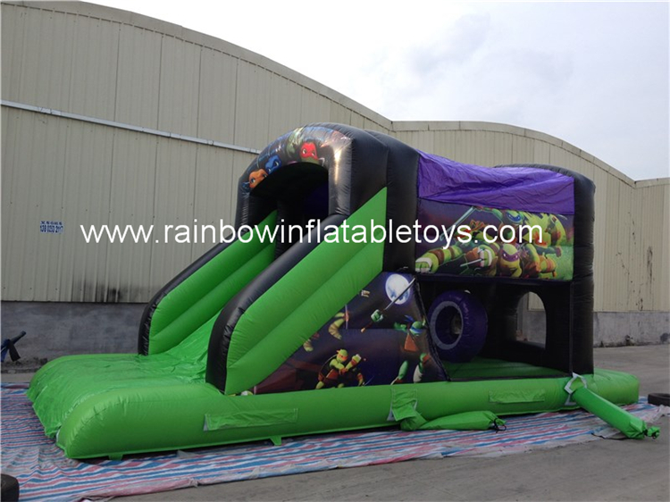 RB3091（8x3.5m） Inflatables Ninja Turtle Bouncer Castle For Outdoor Use