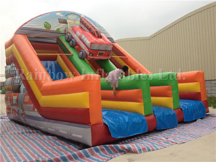 RB6053 (8x6x6m) Fireman Inflatable Slide For Children 