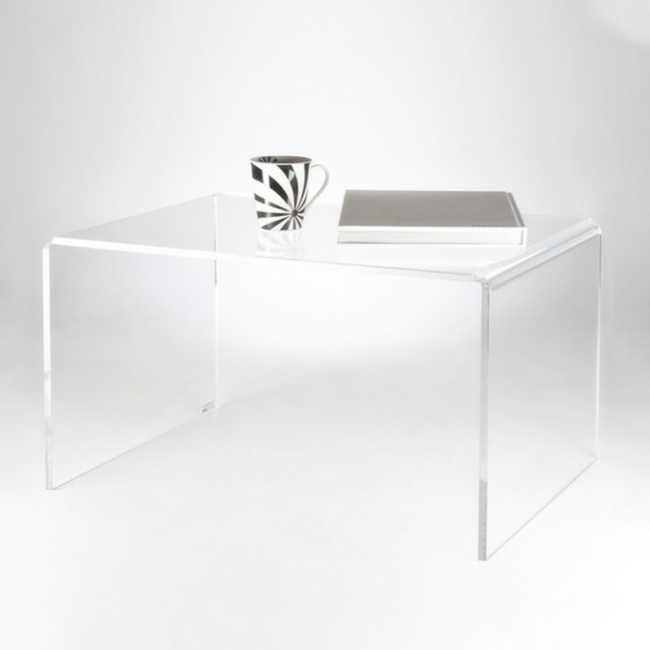 Clear Acrylic French Style Side Table Room Corner