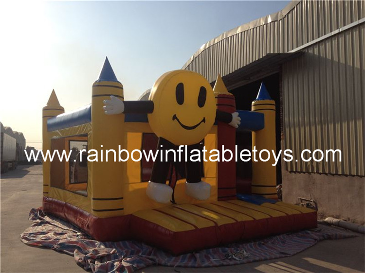RB3047（5x6m）Inflatables Pencil Big Smile Bounce House For Kids And Adults