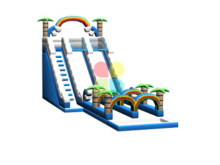 RB06114（15x6x7m）Inflatable giant jungle double slide new design for sale