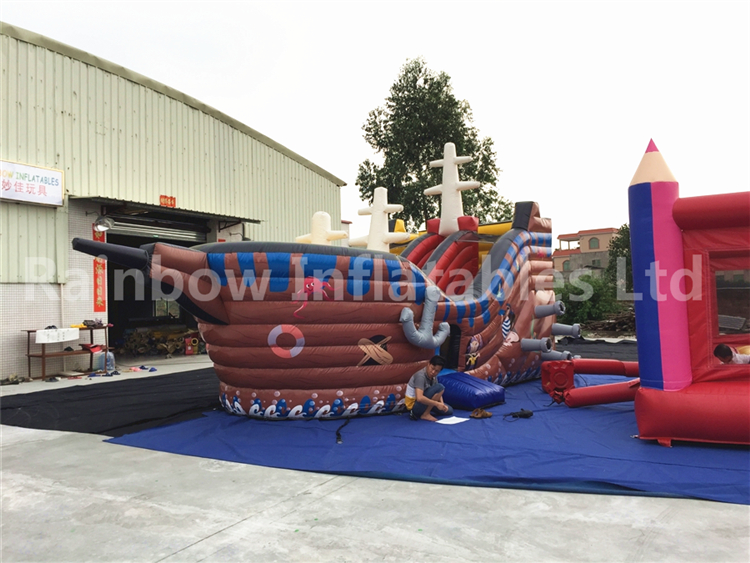 RB11003(8.4x4.8x4.5m) Inflatable Pirate Boat Bouncer Indoor Hot Selling 