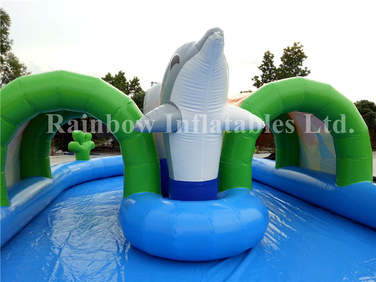 RB30019（10x6m）Inflatable Swimming Pool With Long Track For Sale