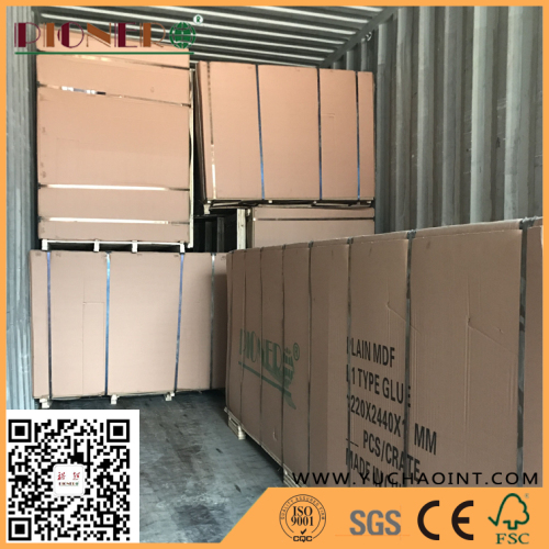 18 mm E1 Plain MDF/ Raw Plain MDF for making furniture