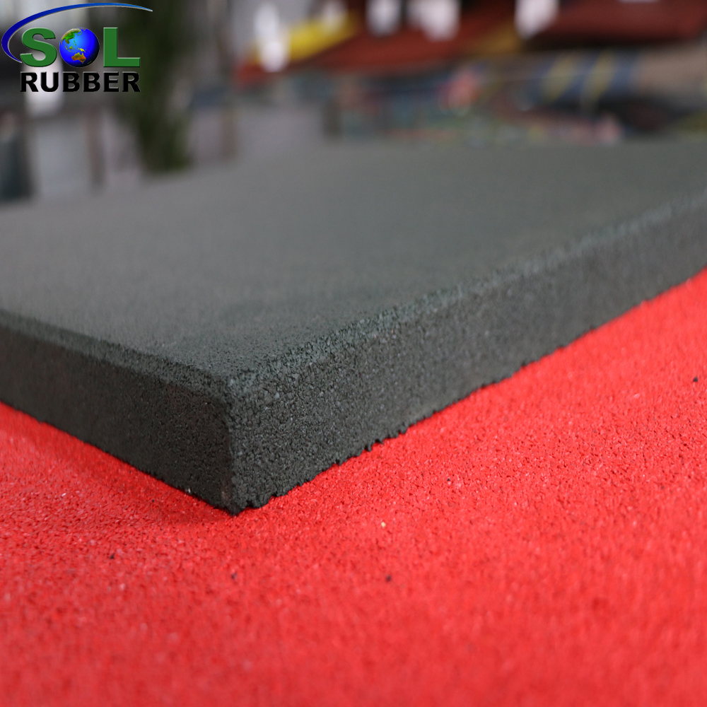 Sol Rubber Used Children Outdoor Safety Crossfit Playground Sol Rubber Playground Tile 12