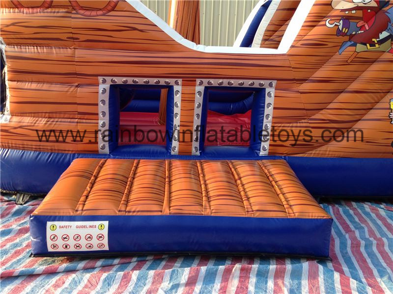 RB11008（6.2x4m）Inflatable Pirate Boat With High Slide For Kids