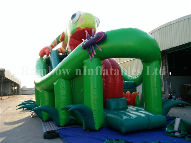 RB6060(12.2x5.6x8.5m) Inflatable Large Chameleon Slide For Children 