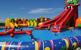 Giant Commercial Inflatable Ground Water Park for Kids and Adult