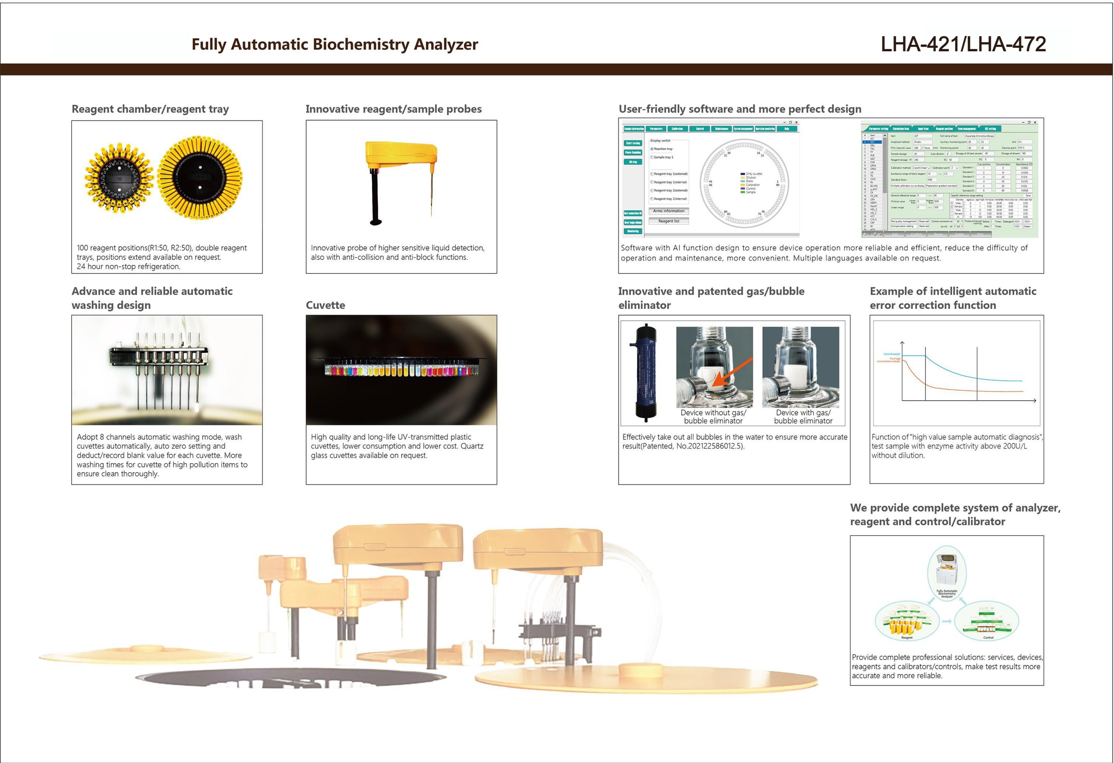 LHA-421 LHA-472 Analizador de bioquímica completamente automático-2