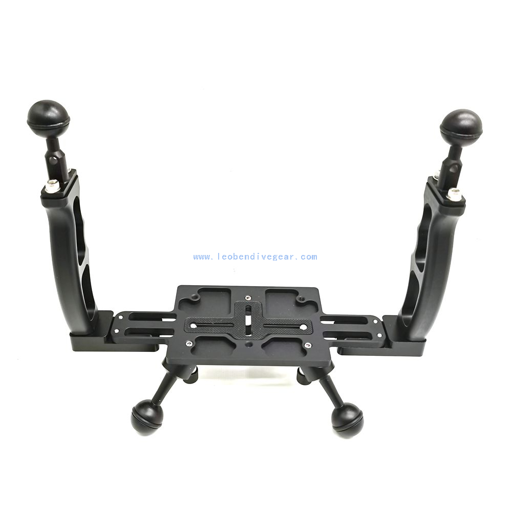Multi Function Underwater Camera Housing Tripod Plate Tray with Double Handles