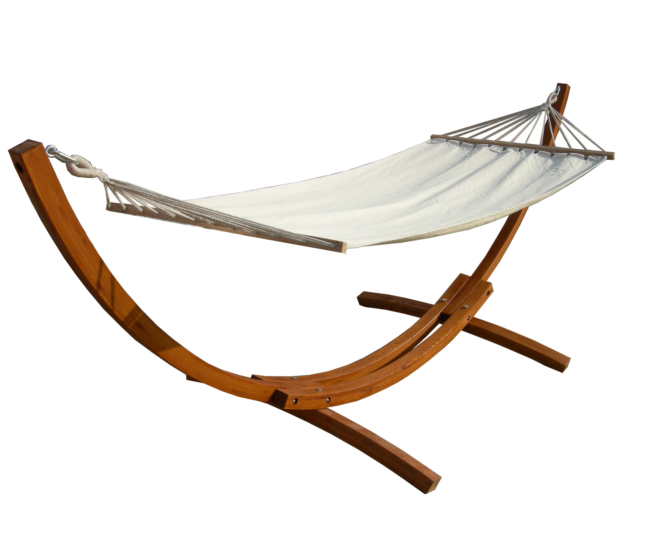 Arc Wooden Frame Cotton Hammock