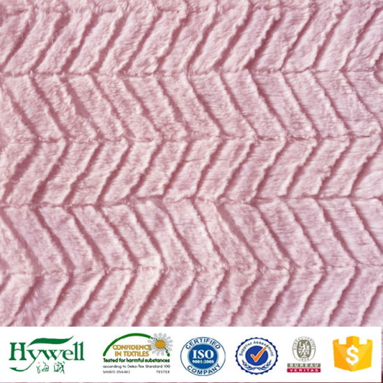 100% полиэстер с тиснением PV плюш для одеяла