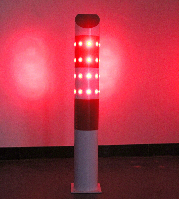 TOPSAFE أحمر أبيض LED منتجات سلامة الطرق تحذير وامض مصباح القطب