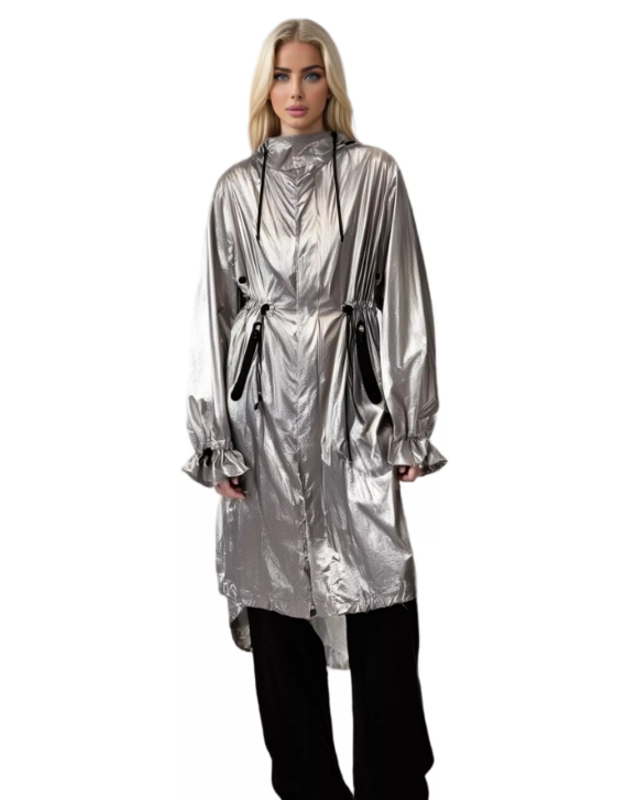 Metallic Texture Stylish IMPERVIUS Novifacta Raincoat Jacket