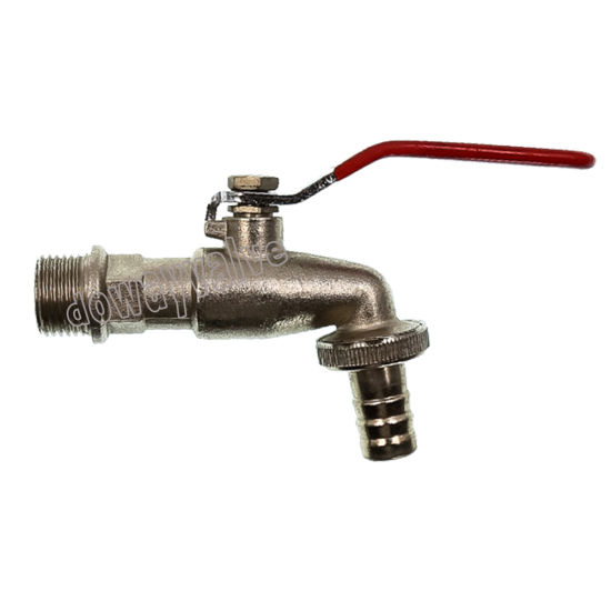 Grifo Bibcock de latón de fábrica de alta calidad con unión de manguera ABS