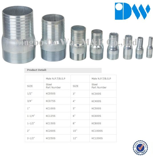 Pezón Kc de combinación King de acero galvanizado